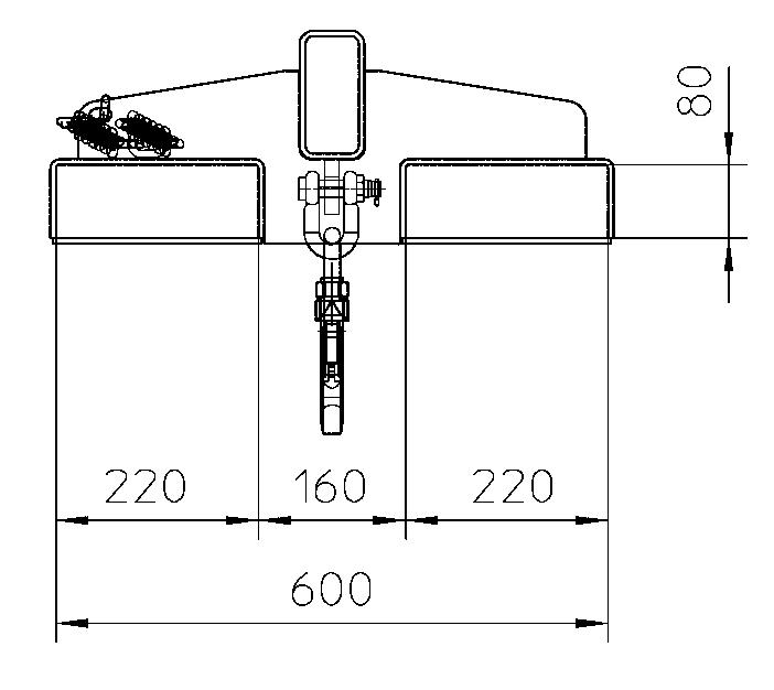 Bauer Inclinatie verstelbare draagarm, draagvermogen 1000 kg, RAL 5012 lichtblauw  ZOOM