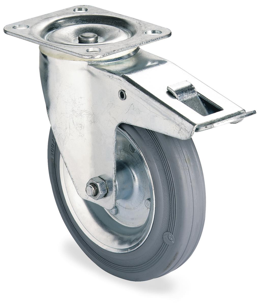 BS-ROLLEN Niet-strepend massief rubberen wiel, draagvermogen 100 kg, massief rubber banden  ZOOM