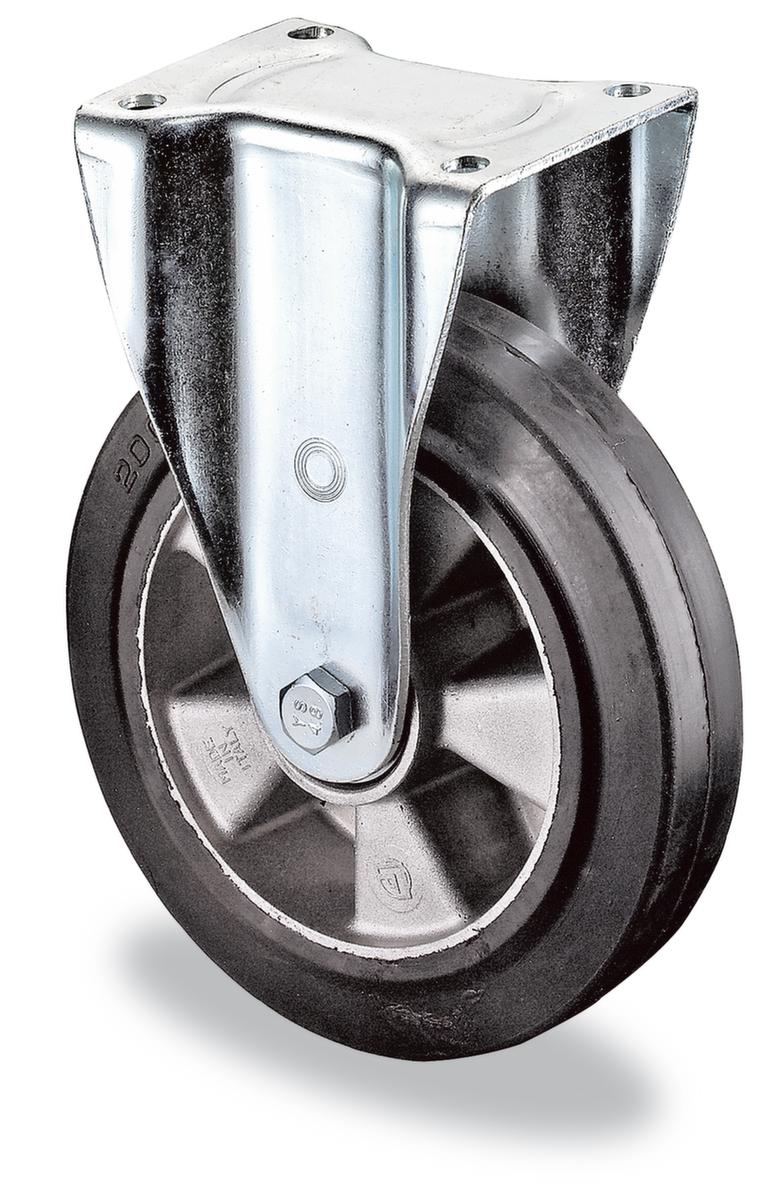 BS-ROLLEN Elastisch massief rubber wiel voor zwaar gebruik, draagvermogen 550 kg, elastiek banden  ZOOM