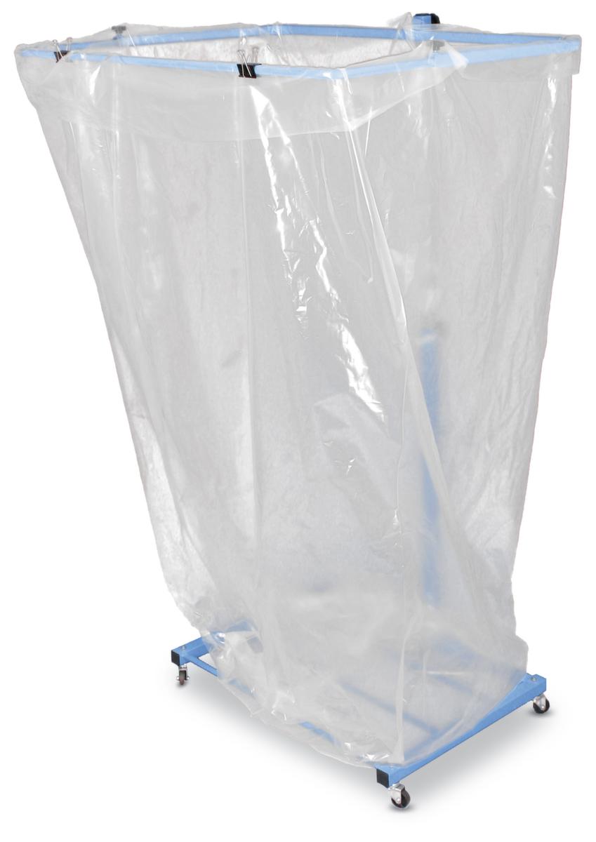 Mobiele vuilniszakstandaard met groot volume, voor 2500-liter-zakken, RAL 5012 lichtblauw  ZOOM