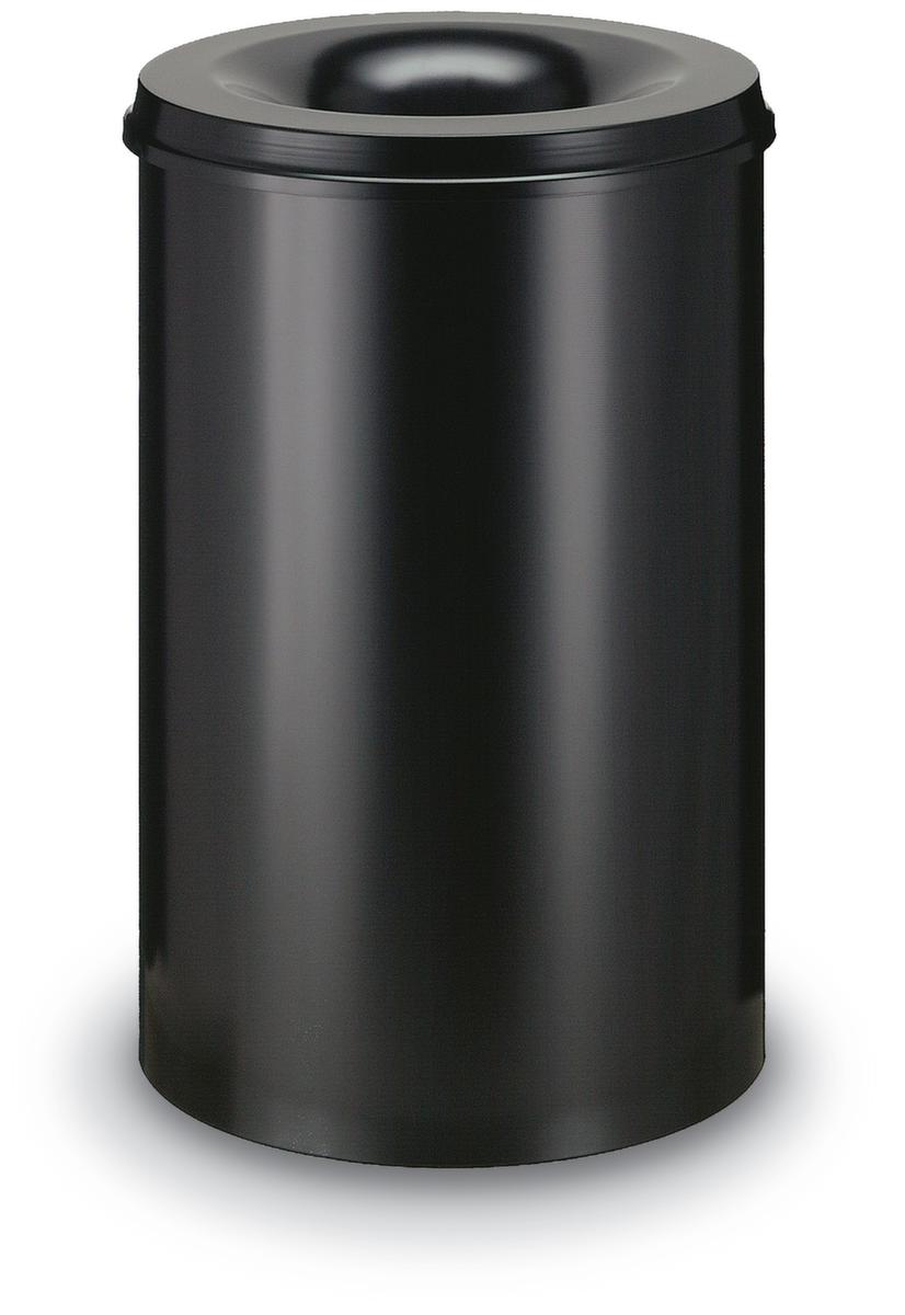 Vlamdovende prullenmand van staal, 110 l, zwart, bovendeel zwart  ZOOM