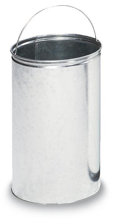 Pedaalemmer met scharnierend deksel van roestvrij staal, 52 l, zilverkleurig  ZOOM