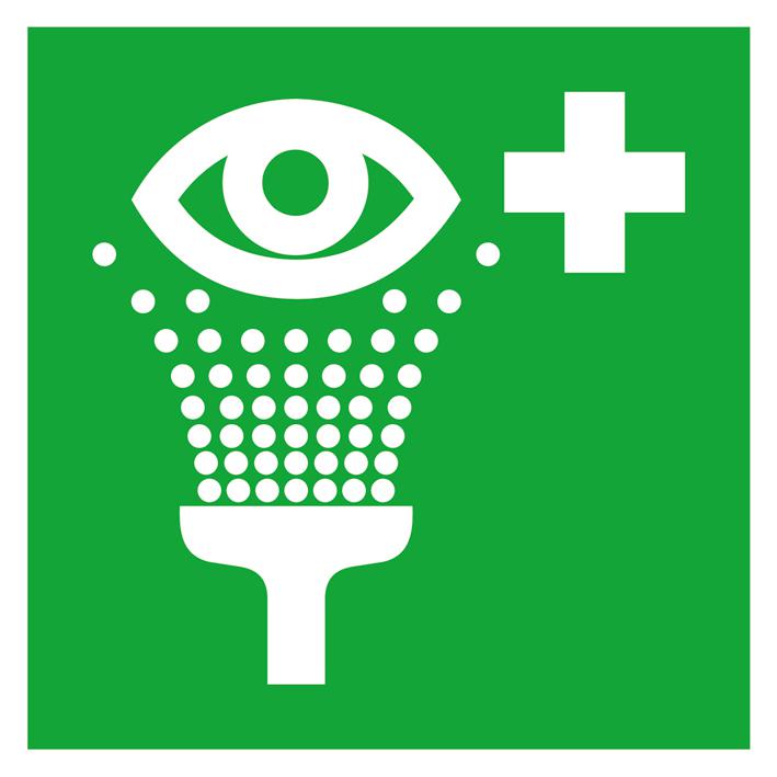 EHBO-bordje SafetyMarking® oogspoelstation, sticker, lang nalichtend  ZOOM