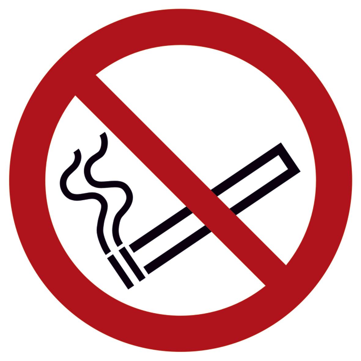 Verbodsbord Verboden te roken, sticker, standaard  ZOOM
