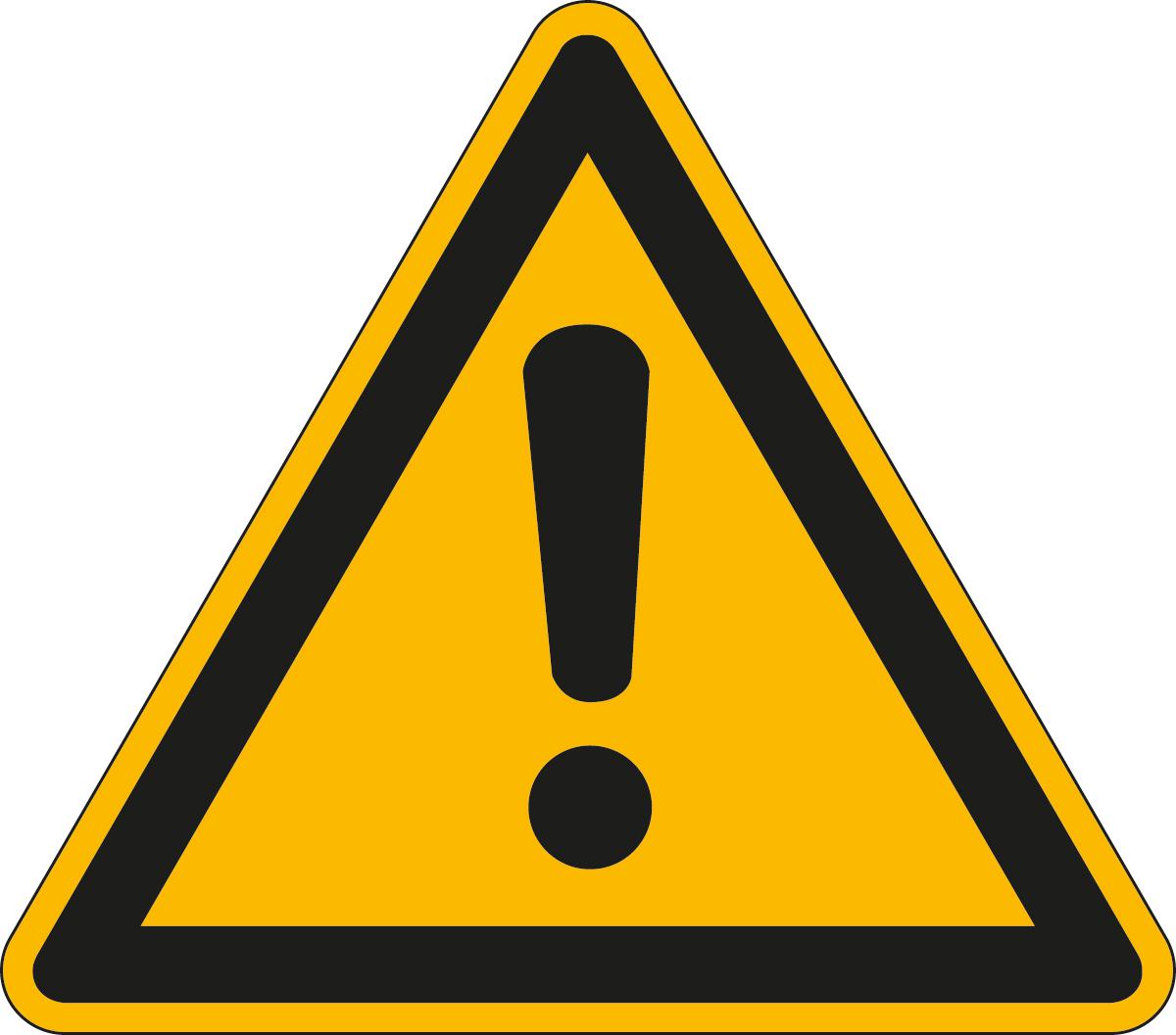 Waarschuwingsbord algemeen waarschuwingssignaal, sticker  ZOOM