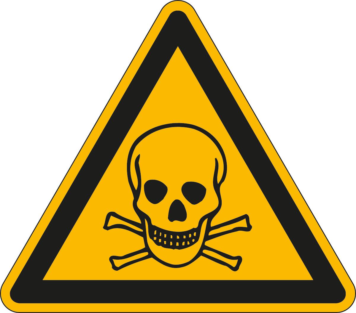 Waarschuwingsbord voor giftige stoffen, sticker  ZOOM