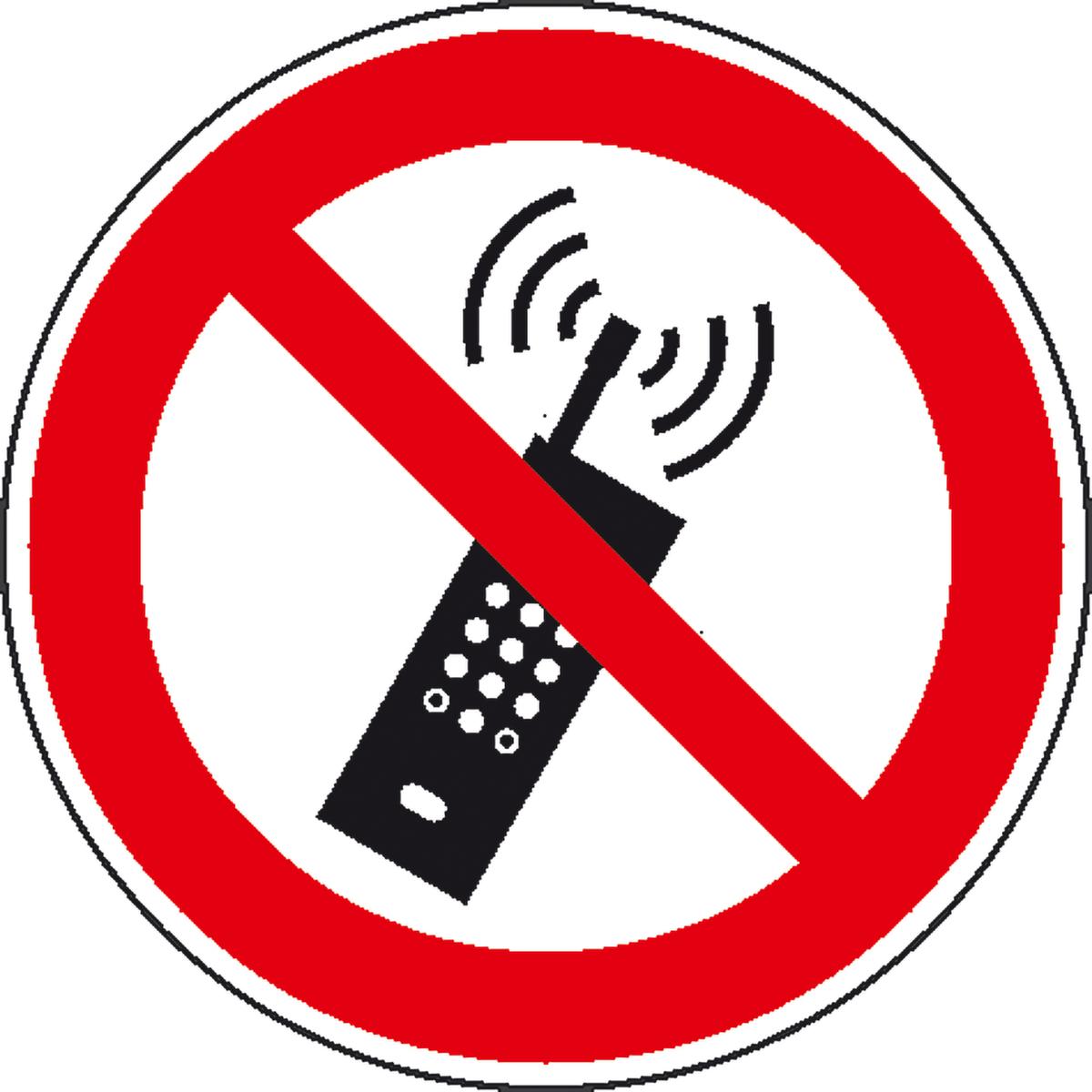 Verbodsbord Mobiele telefonie verboden, sticker, standaard  ZOOM