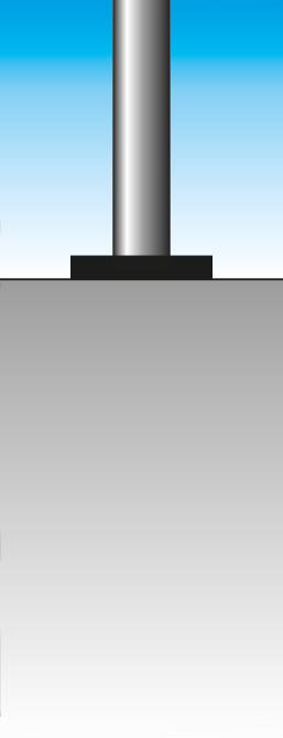 Trottoirpaal met halve kogelkop, hoogte 1160 mm, voor vastschroeven  ZOOM