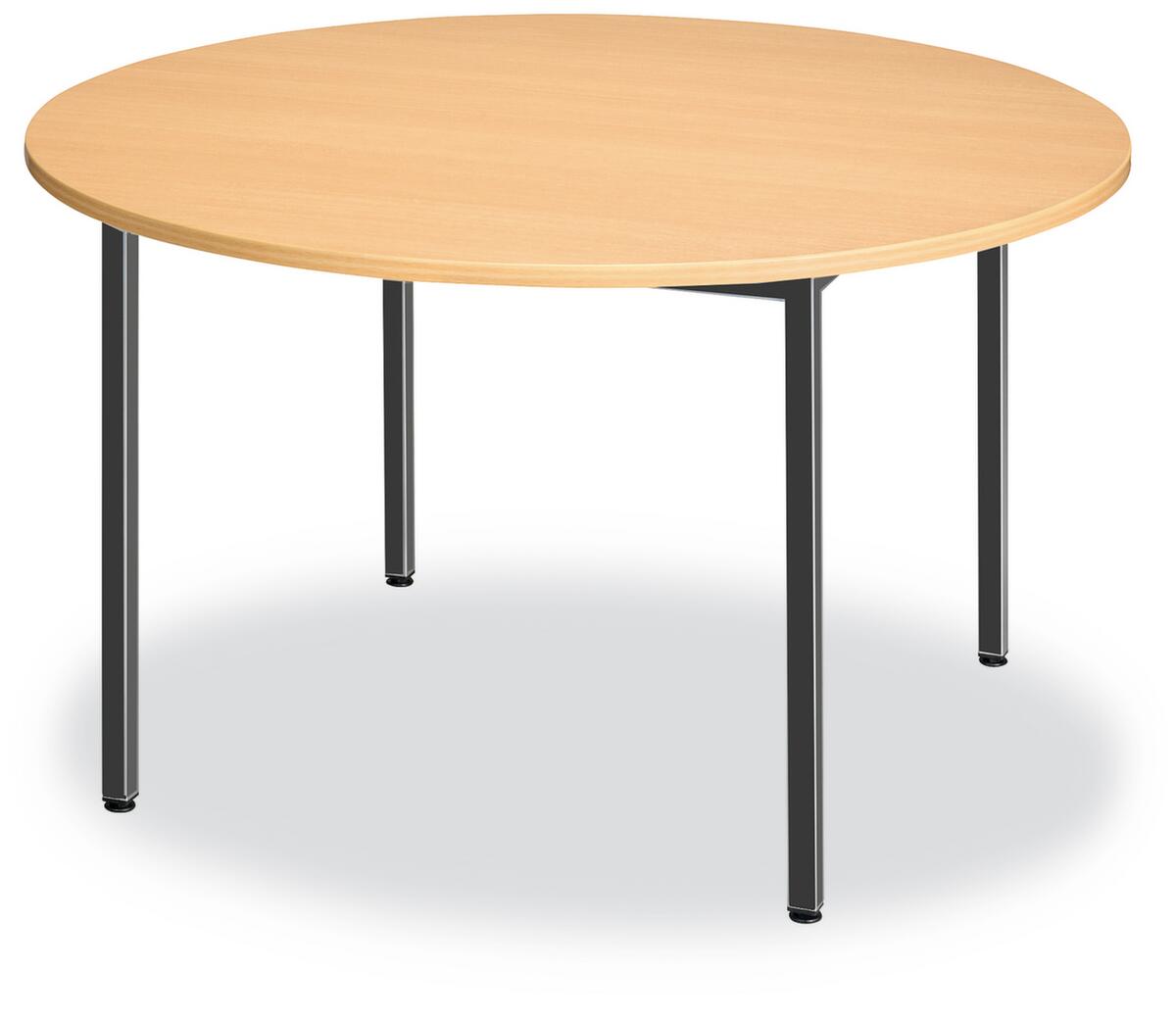 Rechthoekige multifunctionele tafel met frame van vierkante buis  ZOOM