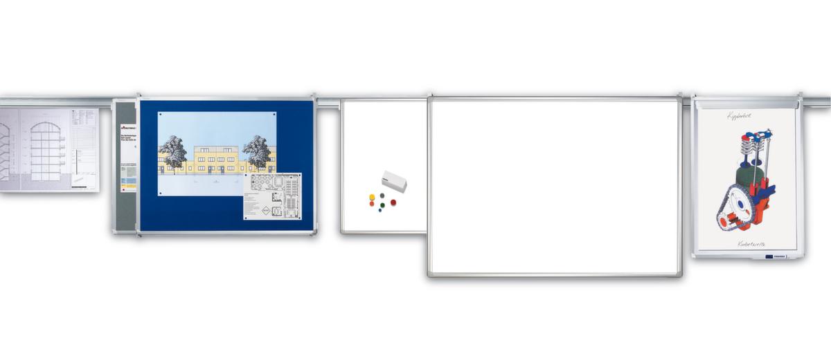 whiteboard voor wandrailsysteem, hoogte x breedte 900 x 1200 mm  ZOOM