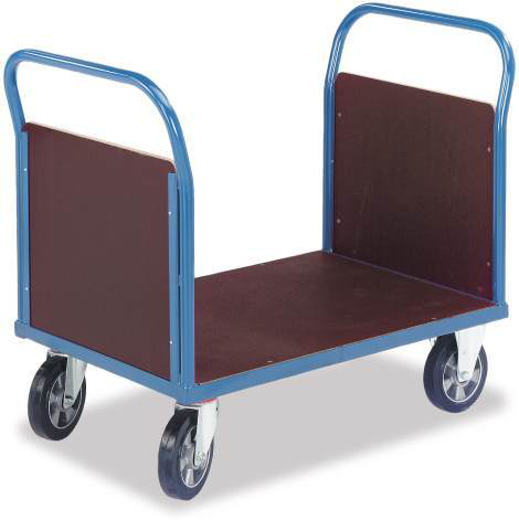 Rollcart Dubbelzijdige wagon met anti-slip laadruimte, draagvermogen 1200 kg, laadvlak lengte x breedte 1000 x 700 mm  ZOOM