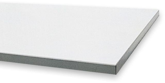 Aanbouwtafel voor montagetafel met zwaar onderstel, breedte x diepte 1000 x 750 mm, plaat lichtgrijs  ZOOM