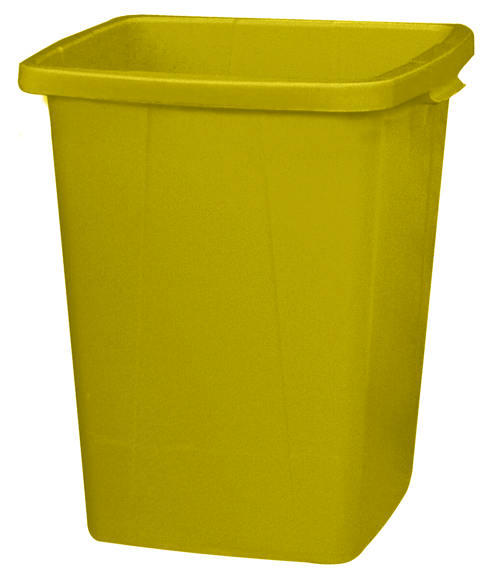 Multifunctionele container die in elkaar kan worden gestapeld, geel, 90 l, rechthoekig  ZOOM