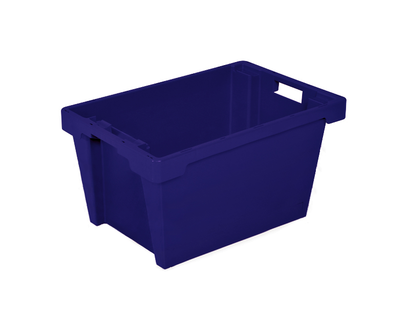 Euronorm roterende stapelcontainers, blauw, inhoud 50 l  ZOOM