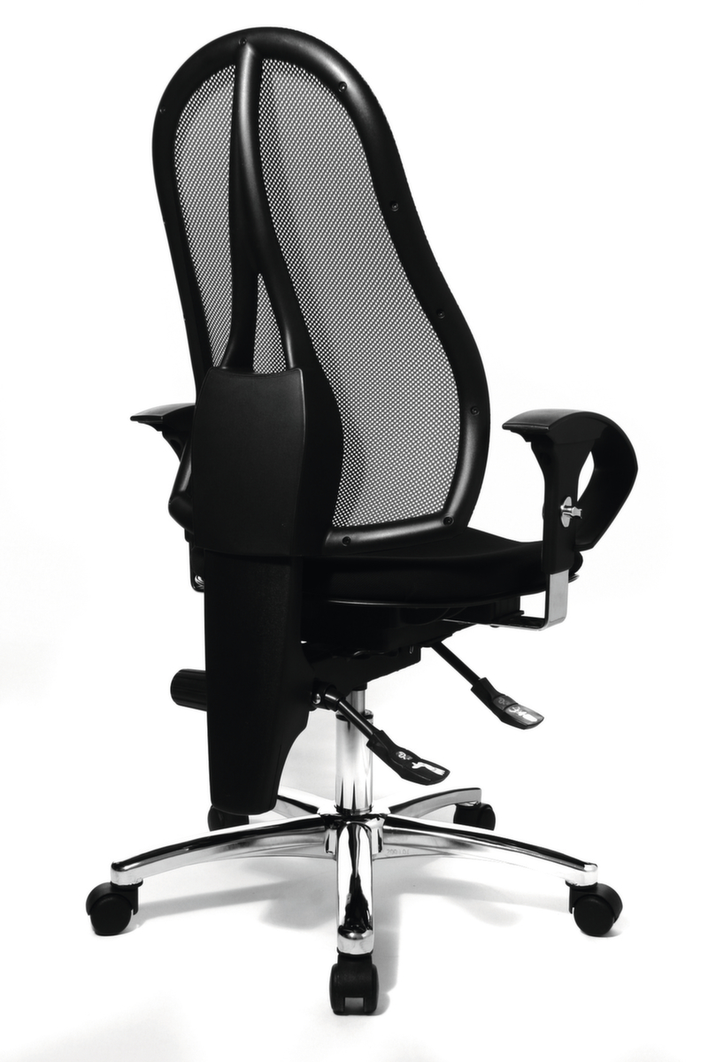 Topstar bureaustoel Sitness 15 met permanent-contactmechanisme, rugleuning met netbekleding, zwart  ZOOM