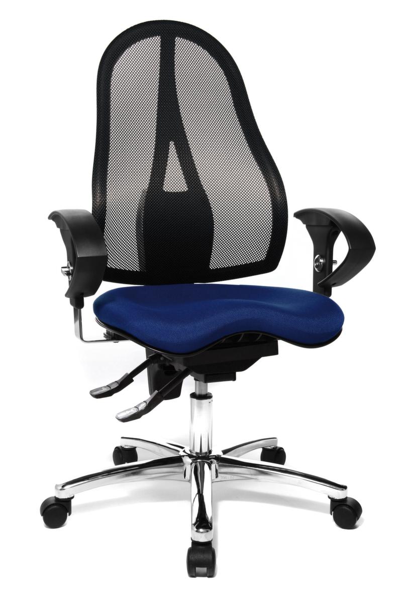 Topstar bureaustoel Sitness 15 met permanent-contactmechanisme, rugleuning met netbekleding, blauw  ZOOM