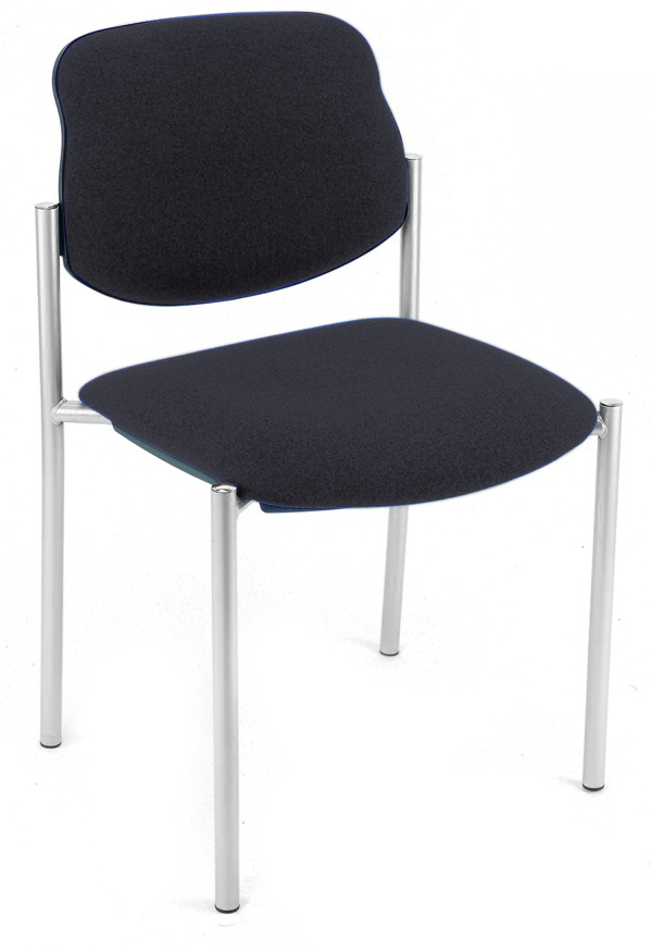 Nowy Styl 6-hoog stapelbare bezoekersstoel Style met bekleding, zitting kunstleer, antraciet  ZOOM