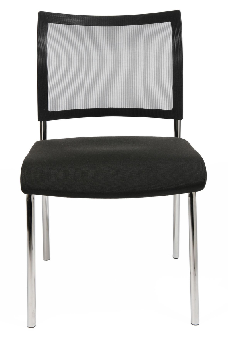Topstar Bezoekersstoel Visit 10 met netrug, zitting stof (100% polypropyleen), zwart