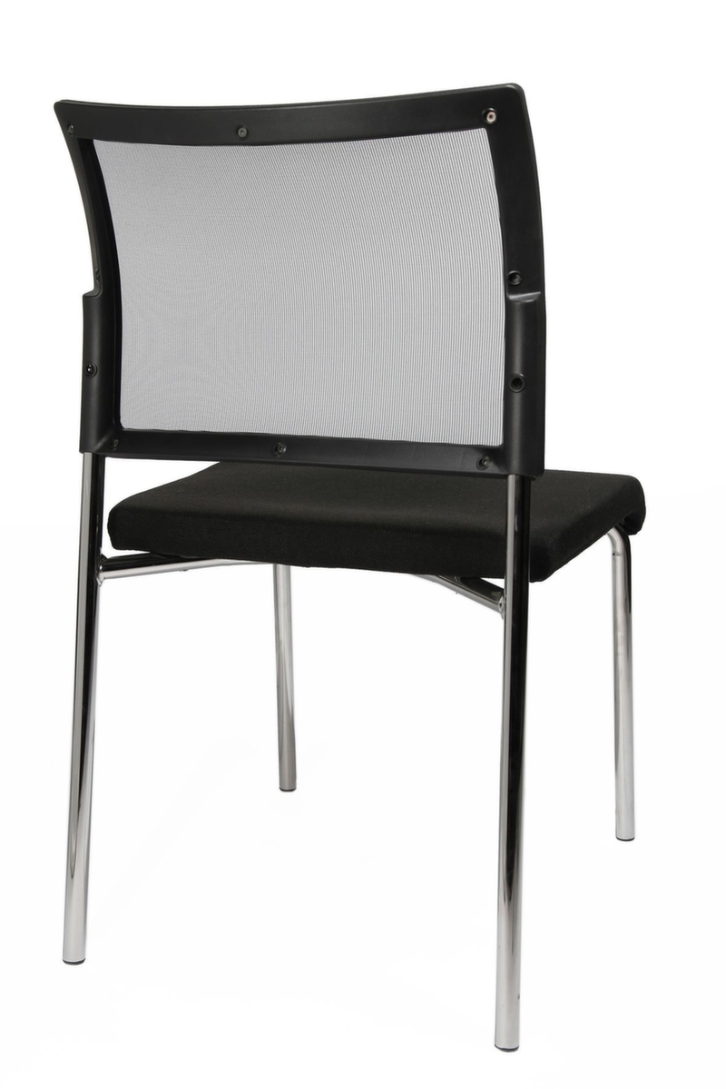 Topstar Bezoekersstoel Visit 10 met netrug, zitting stof (100% polypropyleen), zwart  ZOOM