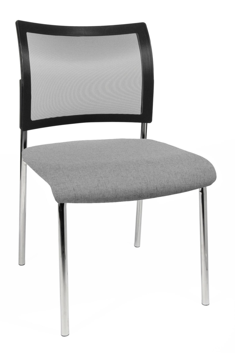Topstar Bezoekersstoel Visit 10 met netrug, zitting stof (100% polypropyleen), lichtgrijs  ZOOM
