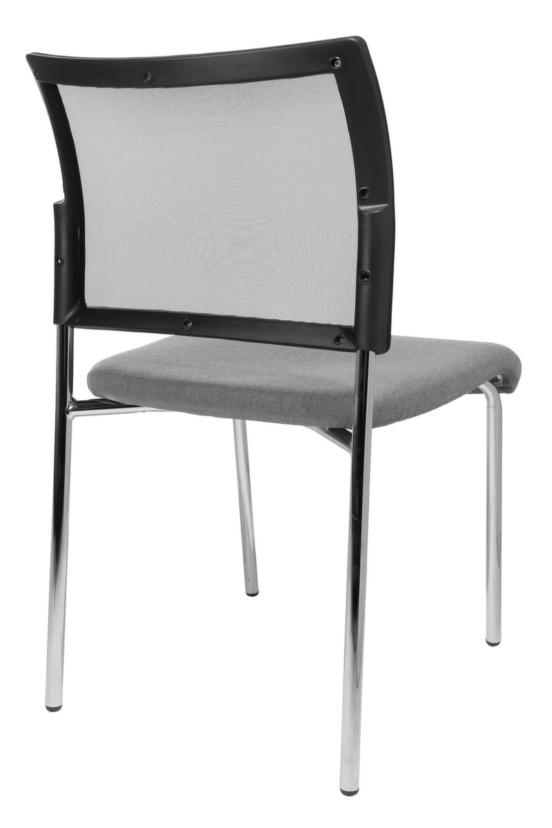 Topstar Bezoekersstoel Visit 10 met netrug, zitting stof (100% polypropyleen), lichtgrijs  ZOOM