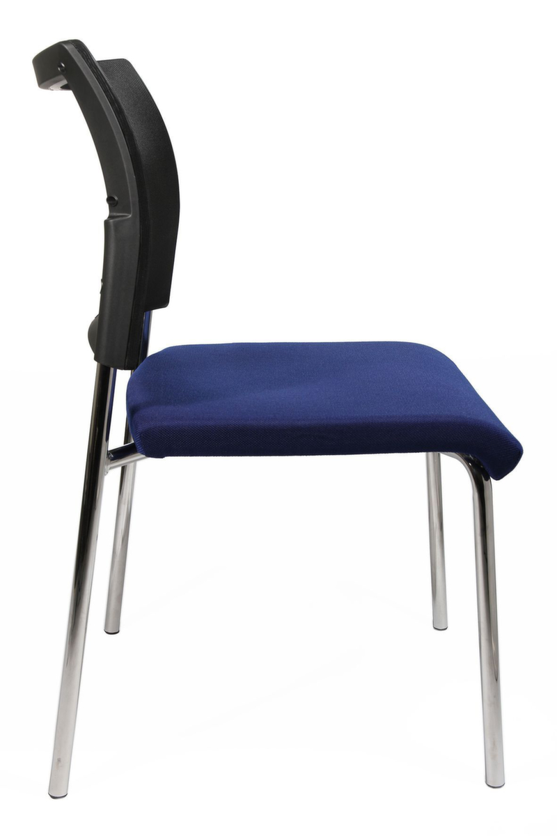 Topstar Bezoekersstoel Visit 10 met netrug, zitting stof (100% polypropyleen), blauw  ZOOM
