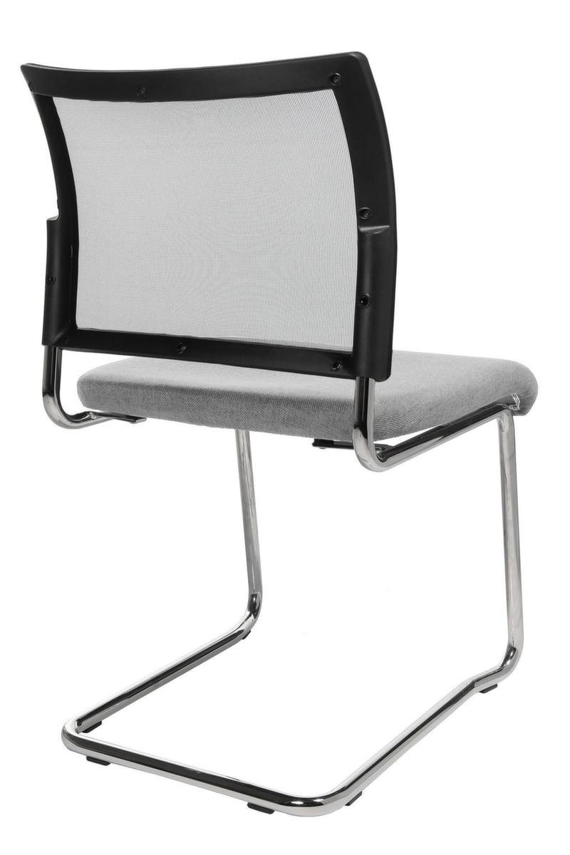 Topstar Bezoekersstoel met sledeframe Visit 20 met netrug, zitting stof (100% polypropyleen), lichtgrijs  ZOOM