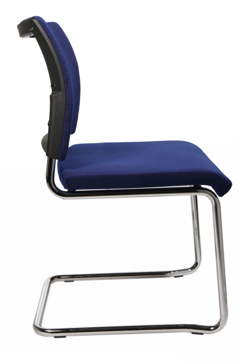 Topstar Beklede bezoekersstoel met sledeframe Visit 20, zitting stof (100% polypropyleen), blauw  ZOOM