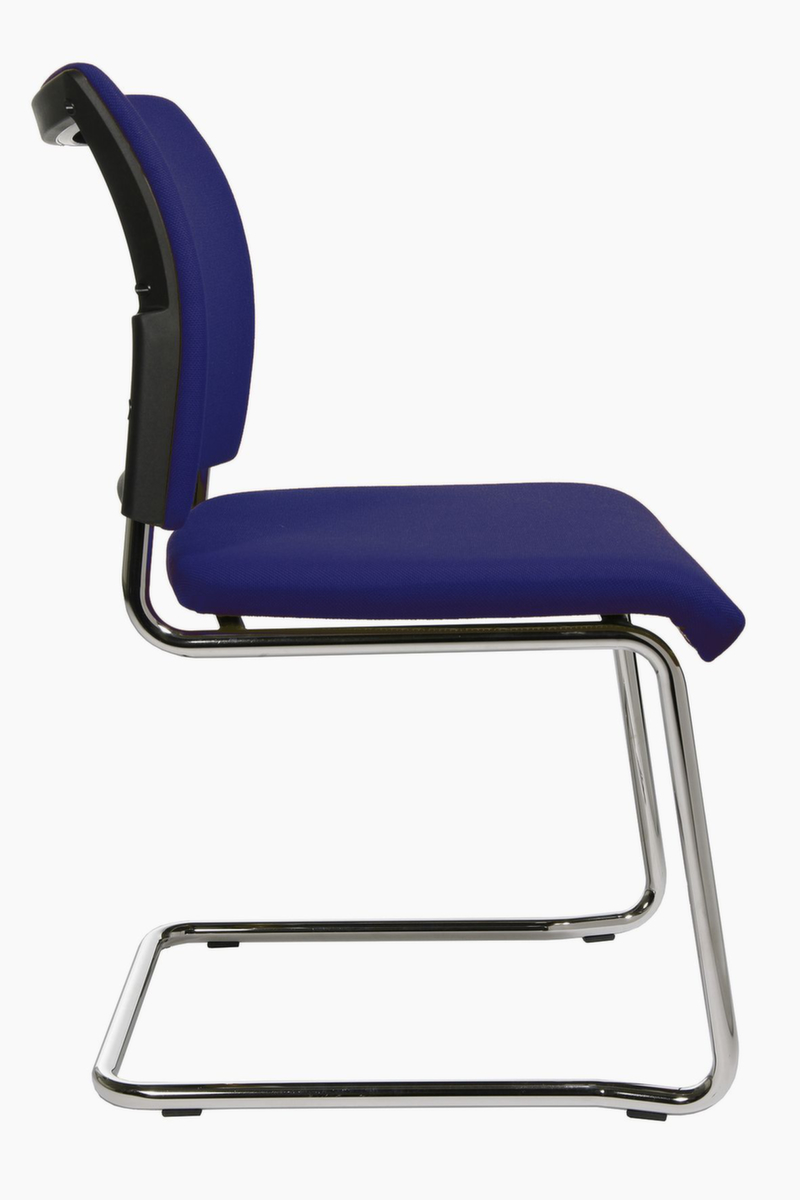 Topstar Beklede bezoekersstoel met sledeframe Visit 20, zitting stof (100% polypropyleen), donkerblauw  ZOOM