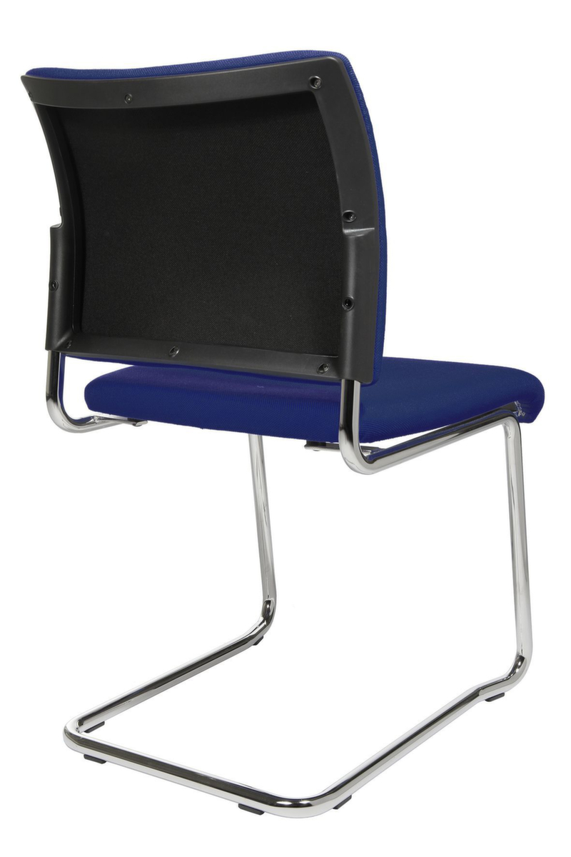 Topstar Beklede bezoekersstoel met sledeframe Visit 20, zitting stof (100% polypropyleen), donkerblauw  ZOOM