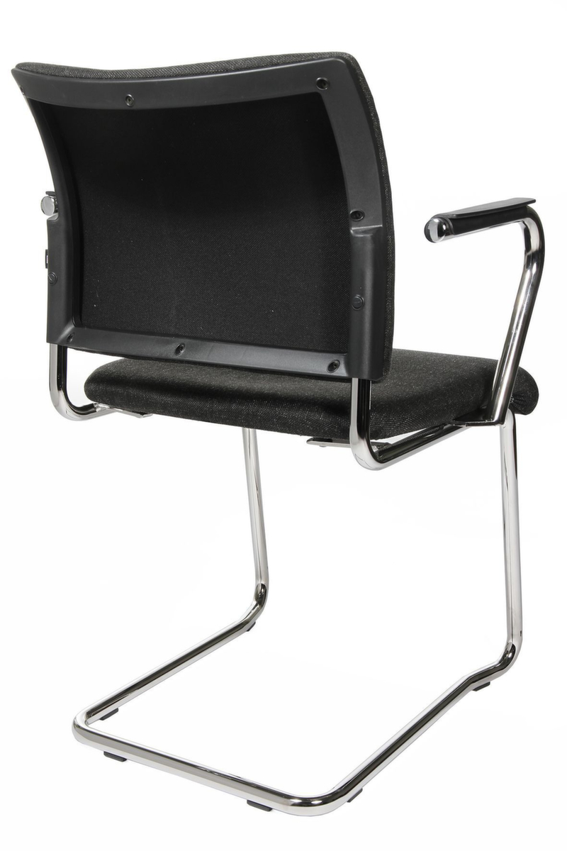 Topstar Beklede bezoekersstoel met sledeframe Visit 20, zitting stof (100% polypropyleen), antraciet  ZOOM
