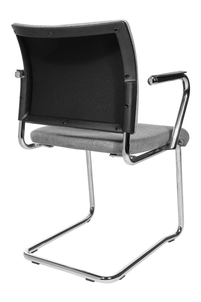 Topstar Beklede bezoekersstoel met sledeframe Visit 20, zitting stof (100% polypropyleen), lichtgrijs  ZOOM