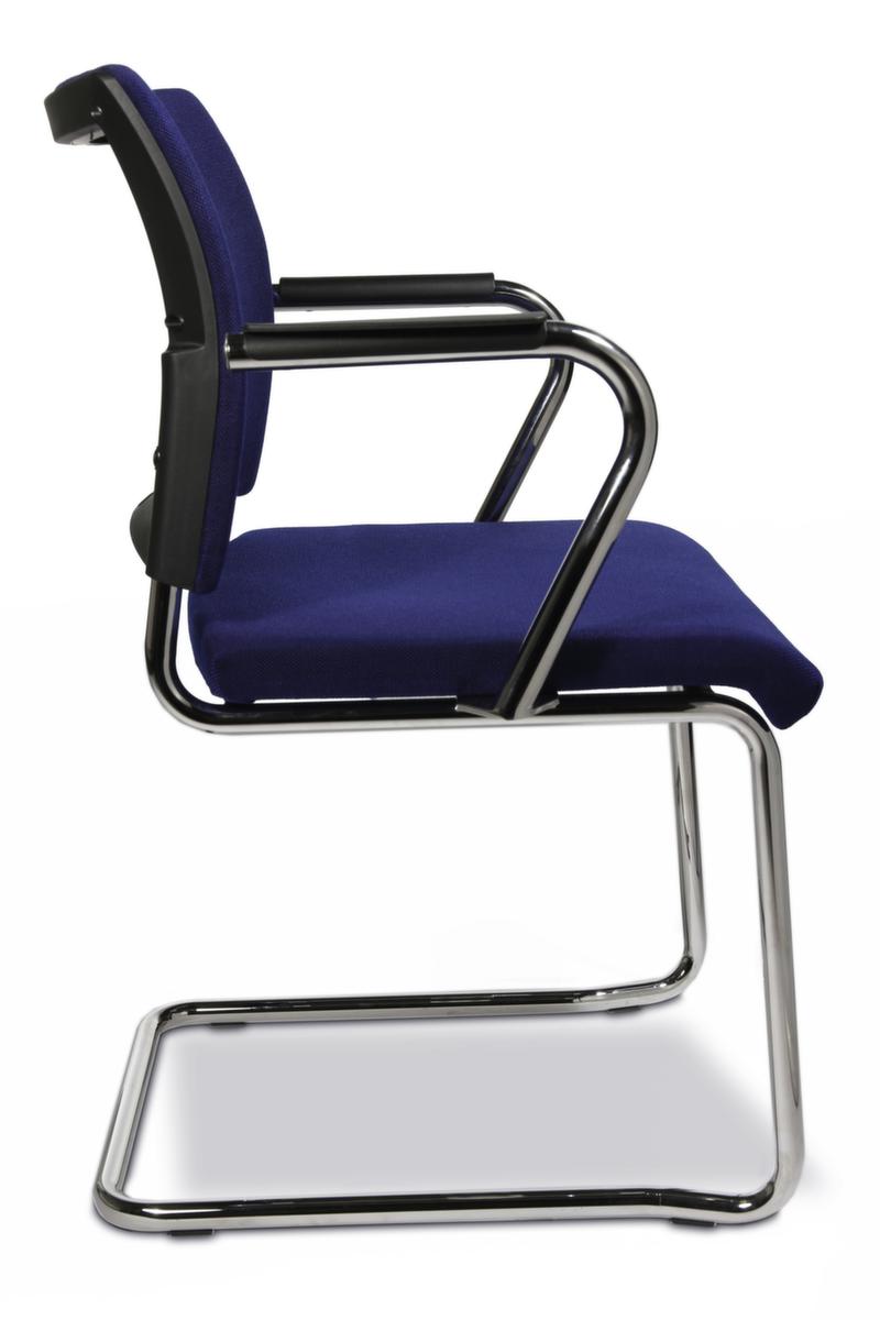 Topstar Beklede bezoekersstoel met sledeframe Visit 20, zitting stof (100% polypropyleen), blauw  ZOOM