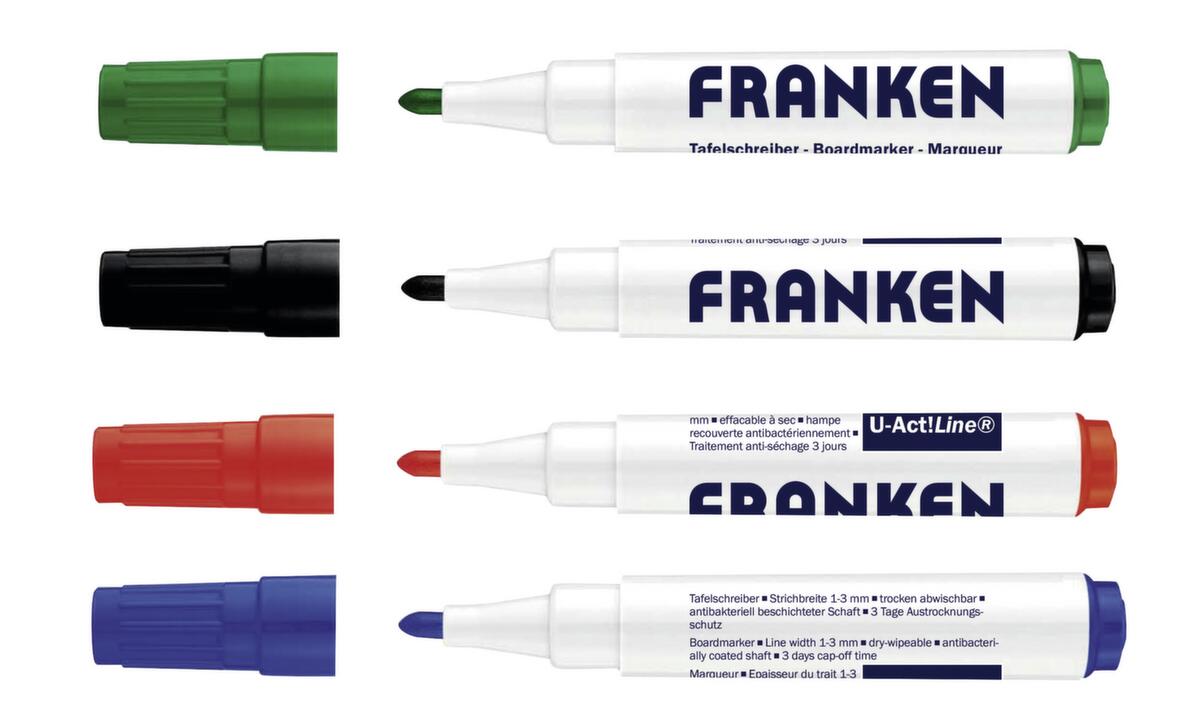 Franken 4 op kleur gesorteerde whiteboardstiften U-Act!Line  ZOOM