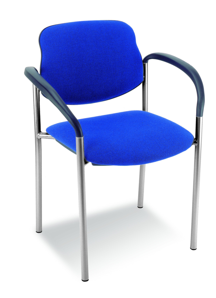 Nowy Styl 6-hoog stapelbare bezoekersstoel Style met bekleding, zitting stof (100% kunstvezel), blauw