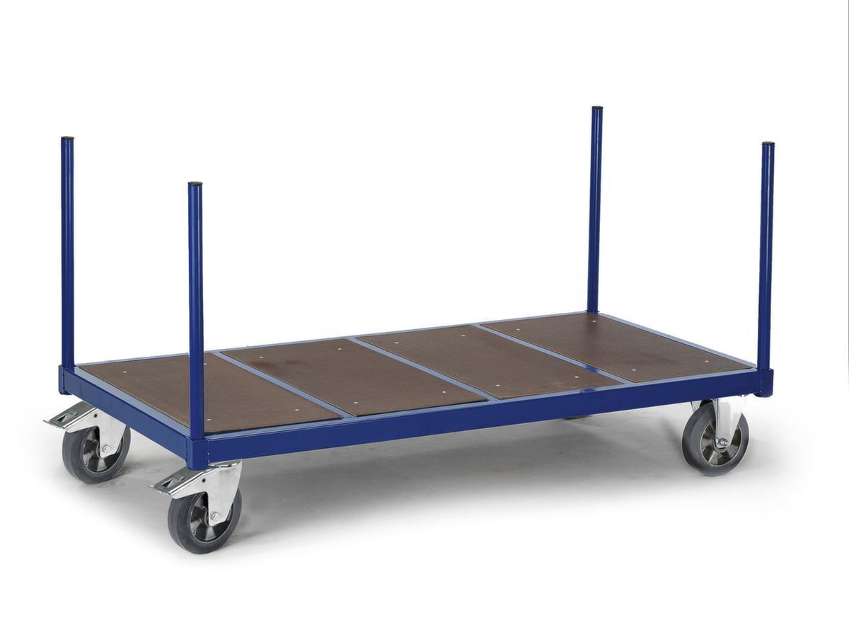 Rollcart Rongenwagen met anti-slip laadruimte, draagvermogen 1200 kg, laadvlak lengte x breedte 1300 x 800 mm  ZOOM