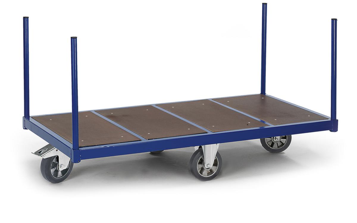 Rollcart Rongenwagen met anti-slip laadruimte, draagvermogen 1200 kg, laadvlak lengte x breedte 1600 x 800 mm  ZOOM