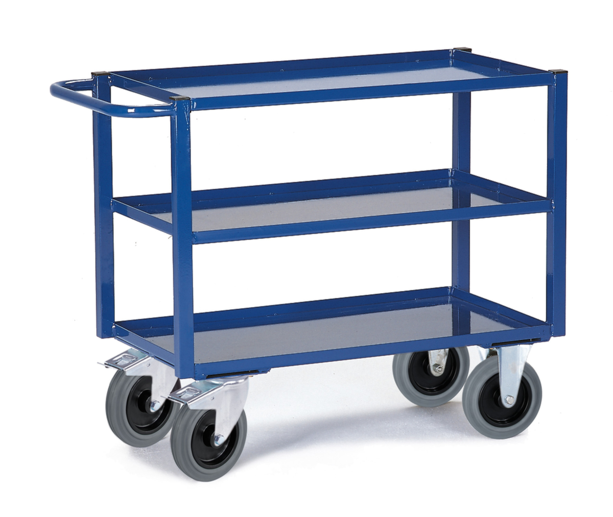 Rollcart Tafelwagen met opvanglegborden 895x495 mm, draagvermogen 400 kg, 3 etages  ZOOM