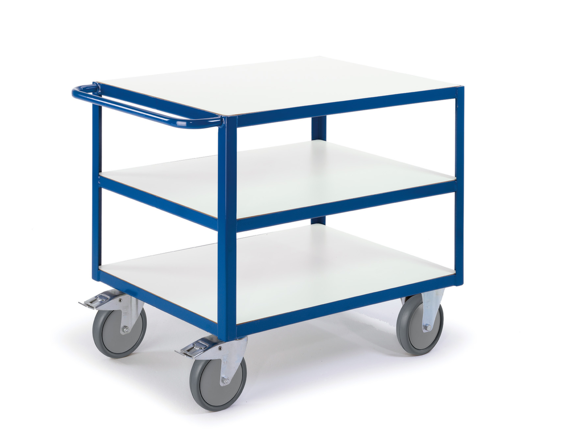 Rollcart ESD-tafelwagen 1000x700 mm, draagvermogen 600 kg, 3 etages  ZOOM
