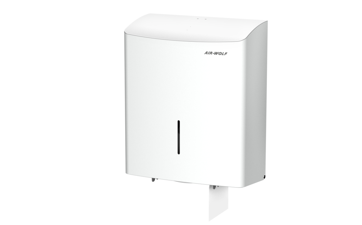 AIR-WOLF Dispenser voor grote wc-rollen Gamma, RVS, wit  ZOOM