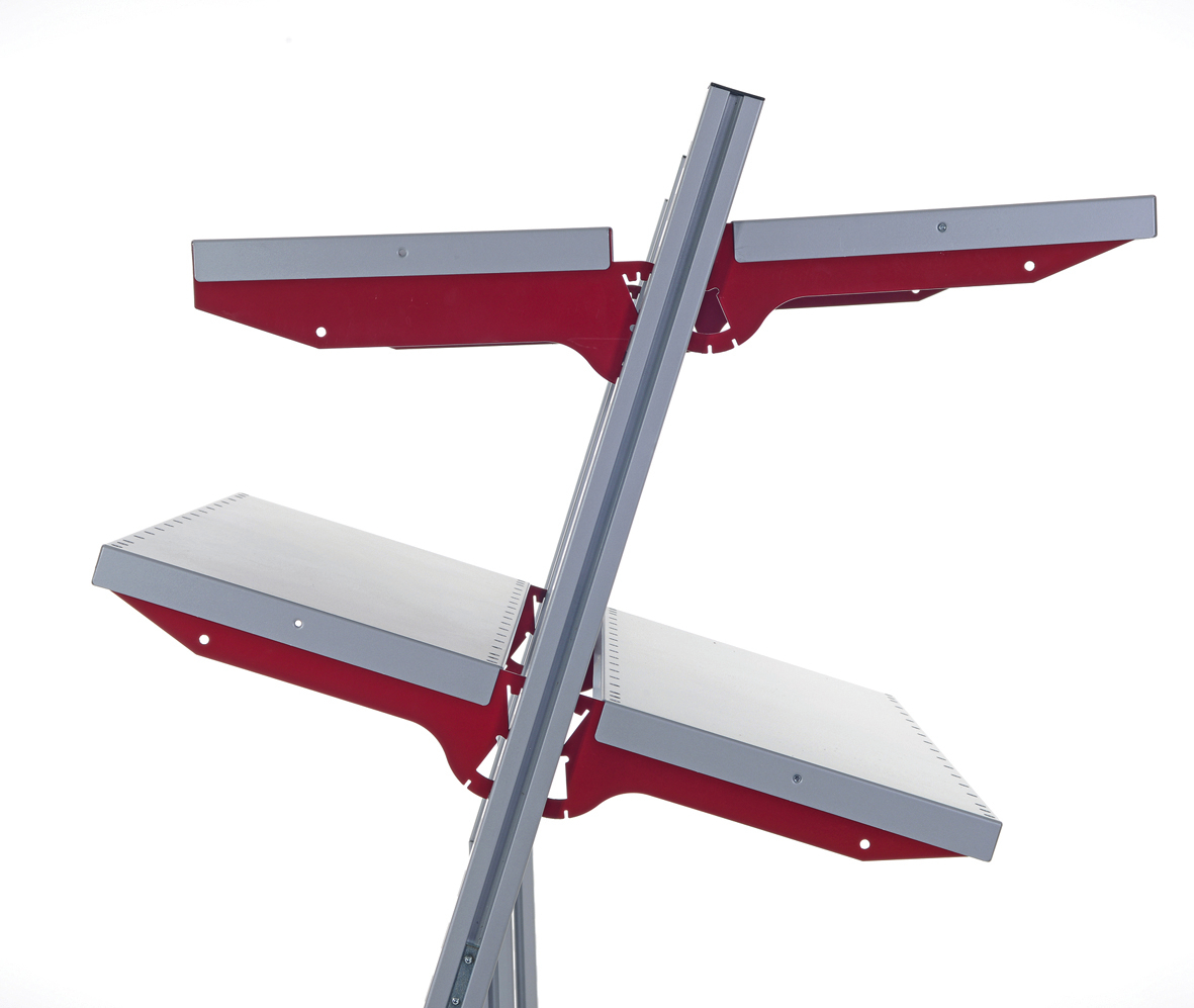 Rocholz Plank System Flex Typ B met hoge steunbalk, breedte x diepte 800 x 300 mm  ZOOM