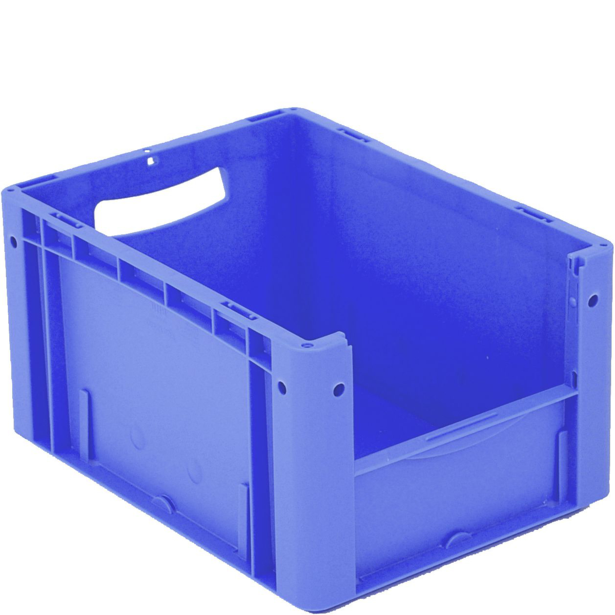 Euronorm zichtbare opslagcontainer met toegangsopening, blauw, HxLxB 220x400x300 mm  ZOOM