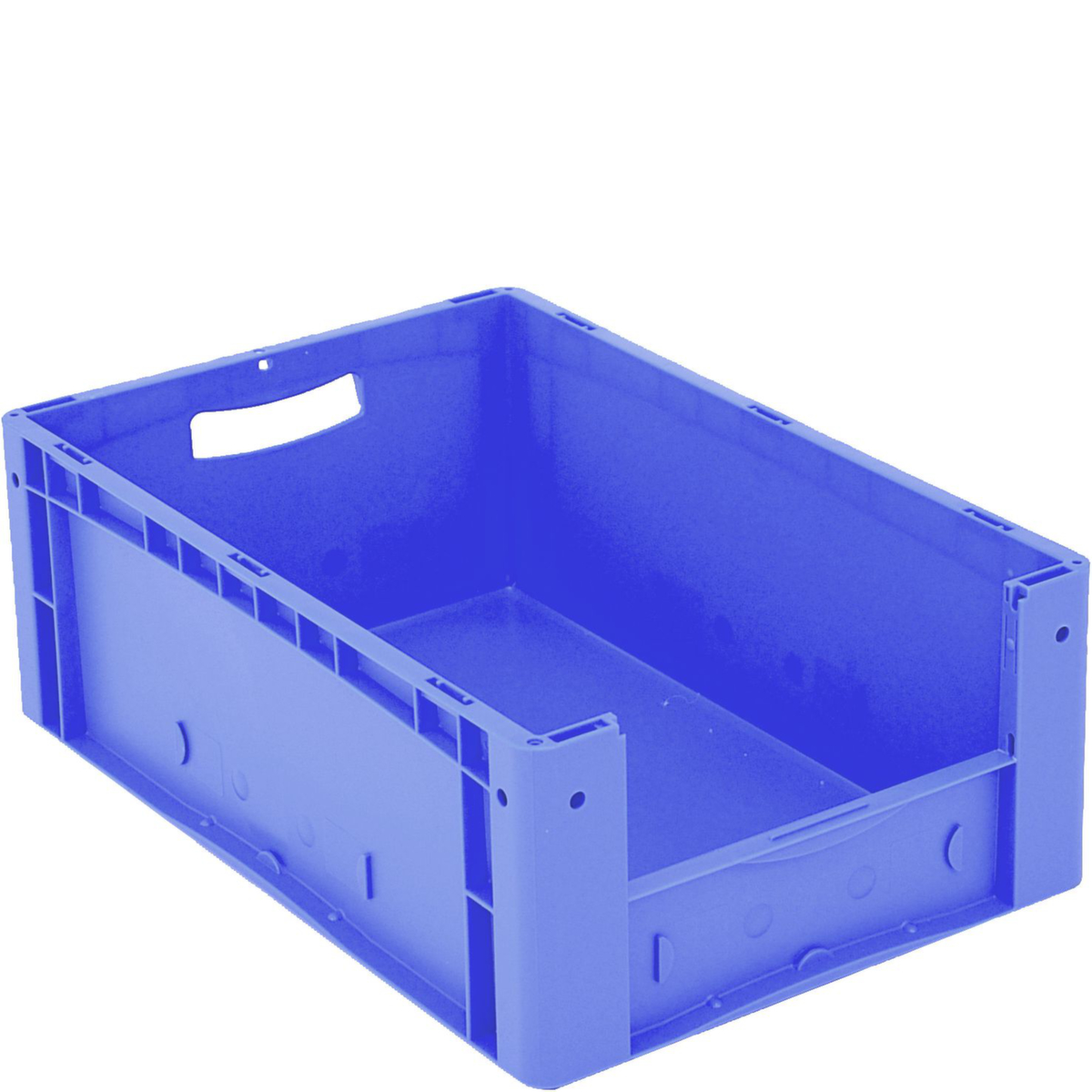 Euronorm zichtbare opslagcontainer met toegangsopening, blauw, HxLxB 220x600x400 mm  ZOOM