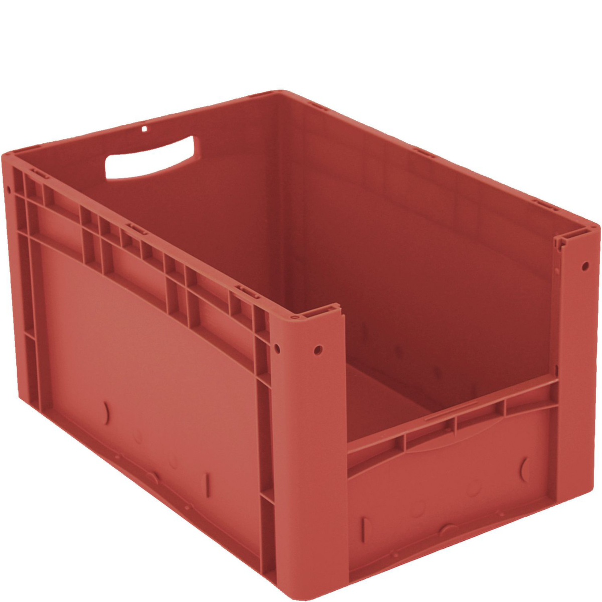 Euronorm zichtbare opslagcontainer met toegangsopening, rood, HxLxB 320x600x400 mm  ZOOM