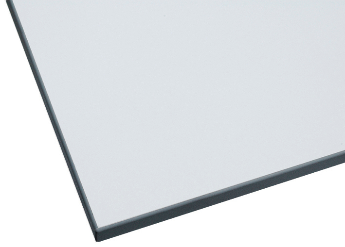 Aanbouwtafel voor montagetafel met zwaar onderstel, breedte x diepte 1250 x 750 mm, plaat lichtgrijs  ZOOM