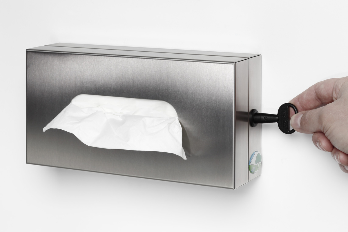 Afsluitbare dispenser voor cosmetische tissues  ZOOM