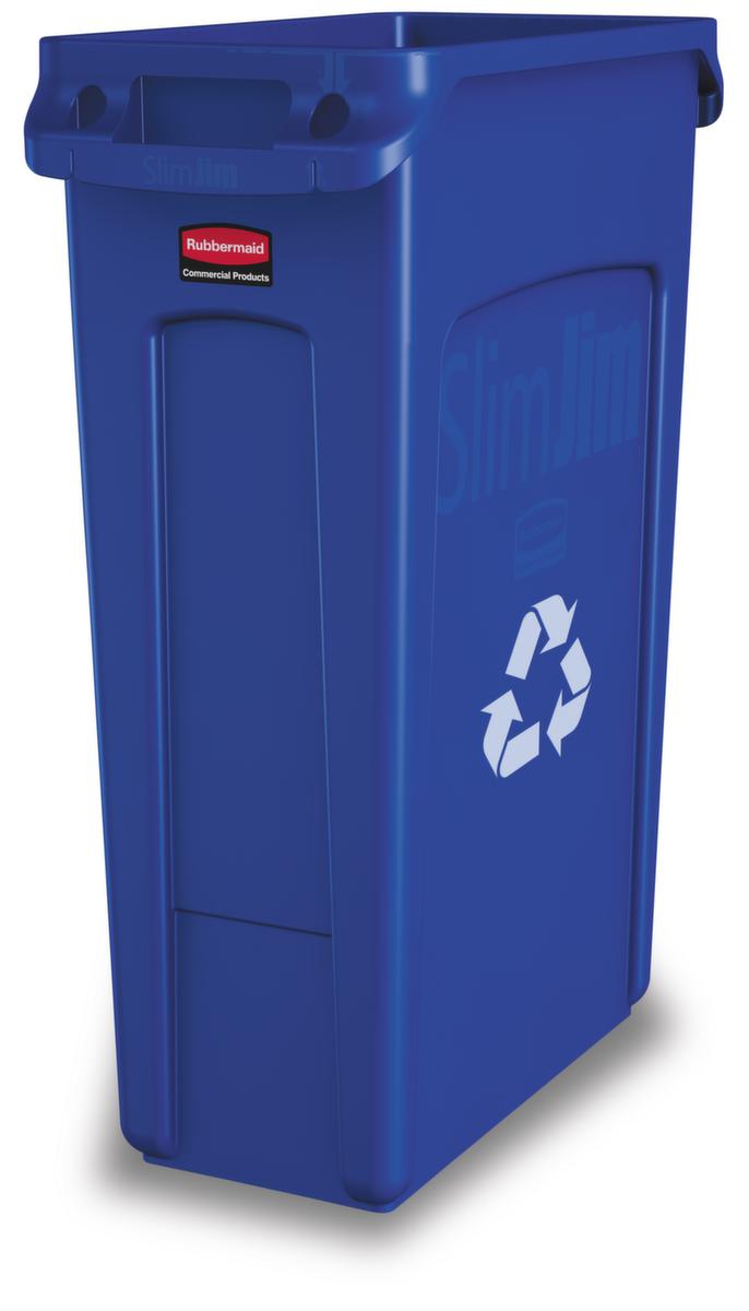 Rubbermaid Afvalverzamelaar Slim Jim® met ventilatiekanalen, 87 l, blauw  ZOOM