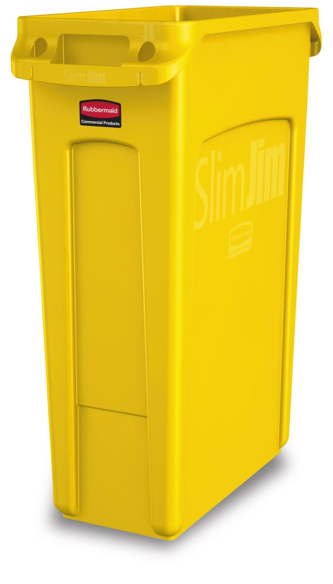Rubbermaid Afvalverzamelaar Slim Jim® met ventilatiekanalen, 87 l, geel  ZOOM