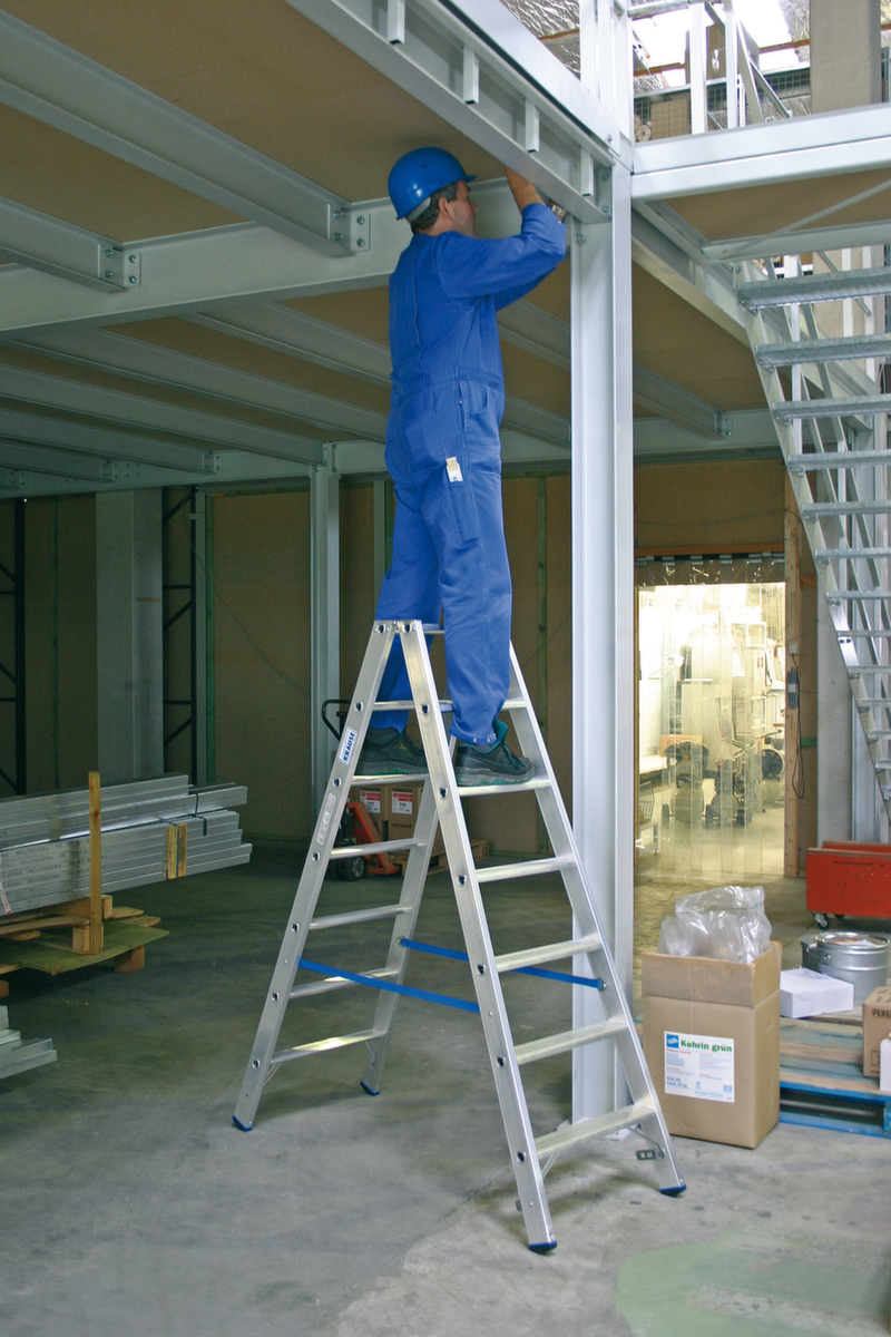 Krause Ladder STABILO® Professional, 2 x 7 trede(n) met traanplaatprofiel  ZOOM