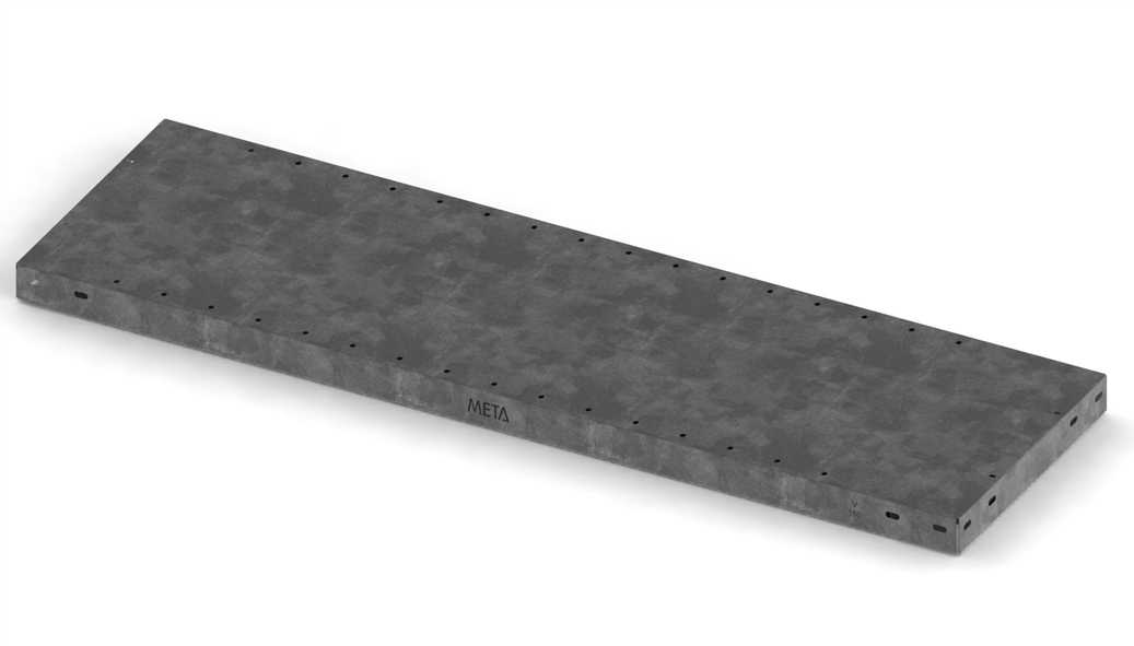META Legbord voor magazijnstelling, breedte x diepte 1000 x 600 mm, met corrosiebeschermende zinklaag  ZOOM